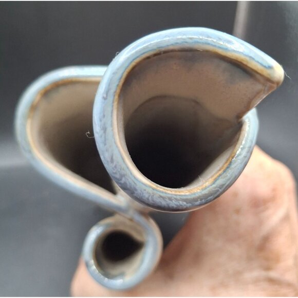 Vintage Bay Keramik Double Ribbon Swirl Ceramic Vase Pen Holder - Picture 5 of 6